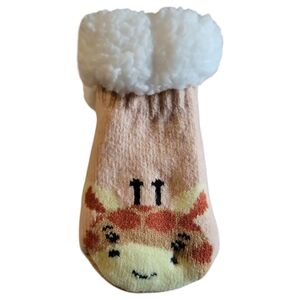 NWOT Girl's Lounge Socks Shoe Sz 7 1/2 - 3 1/2 Soft Fleece Knit Giraffe Africa